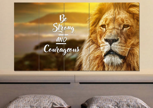Pride Lion #6 Joshua 1:9 Be Strong and Courageous Wall Art