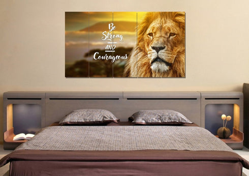 Pride Lion #6 Joshua 1:9 Be Strong and Courageous Wall Art