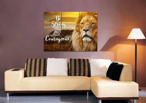 Pride Lion #6 Joshua 1:9 Be Strong and Courageous Wall Art