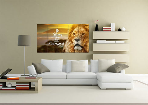 Pride Lion #6 Joshua 1:9 Be Strong and Courageous Wall Art