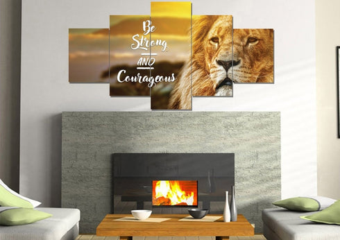 Pride Lion #6 Joshua 1:9 Be Strong and Courageous Wall Art