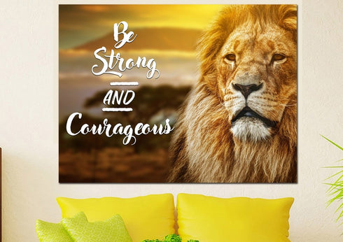 Pride Lion #6 Joshua 1:9 Be Strong and Courageous Wall Art