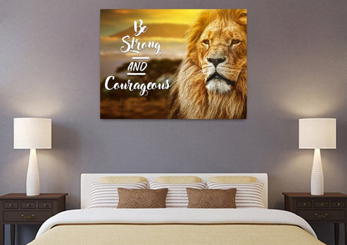 Pride Lion #6 Joshua 1:9 Be Strong and Courageous Wall Art