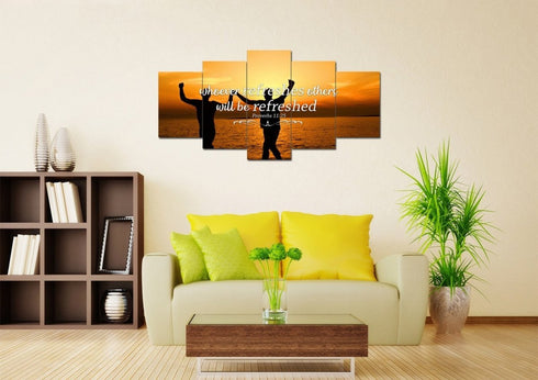 Proverbs 11:25 Canvas Wall Art Print - Christian Walls