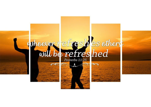 Proverbs 11:25 Canvas Wall Art Print - Christian Walls