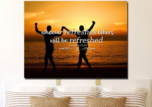 Proverbs 11:25 Canvas Wall Art Print - Christian Walls