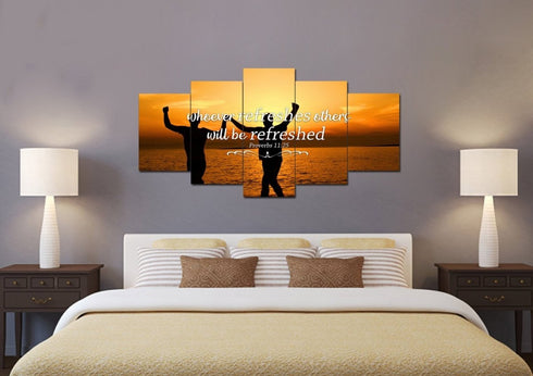 Proverbs 11:25 Canvas Wall Art Print - Christian Walls