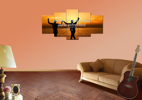 Proverbs 11:25 Canvas Wall Art Print - Christian Walls