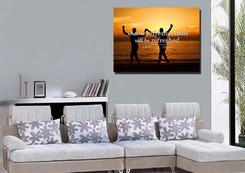 Proverbs 11:25 Canvas Wall Art Print - Christian Walls