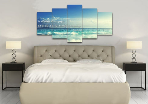 Proverbs 14:23 KJV Canvas Wall Art Print - Christian Walls