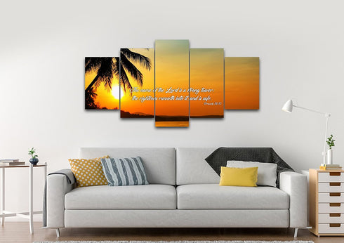 Proverbs 18:10 KJV Canvas Wall Art Print - Christian Walls