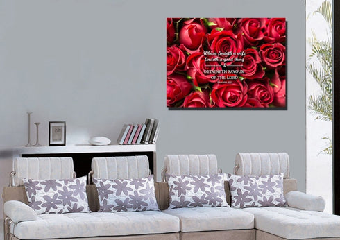 Proverbs 18:22 Canvas Wall Art Print