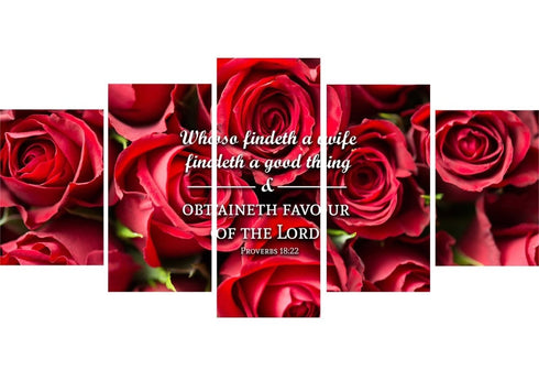 Proverbs 18:22 Canvas Wall Art Print