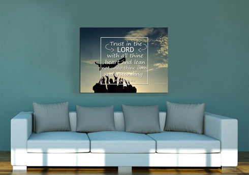 Proverbs 3:5 #2 KJV Trust in the Lord with all thine heart Bible Verse Wall Art Canvas