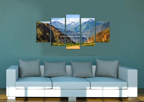 Proverbs 3:5 #3 KJV Trust in the Lord with all thine heart Bible Verse Wall Art Canvas