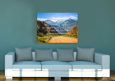 Proverbs 3:5 #3 KJV Trust in the Lord with all thine heart Bible Verse Wall Art Canvas