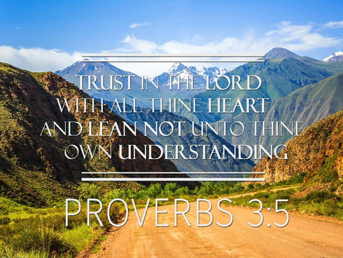 Proverbs 3:5 #3 KJV Trust in the Lord with all thine heart Bible Verse Wall Art Canvas