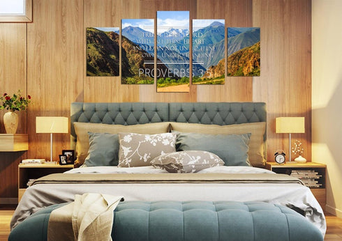 Proverbs 3:5 #3 KJV Trust in the Lord with all thine heart Bible Verse Wall Art Canvas