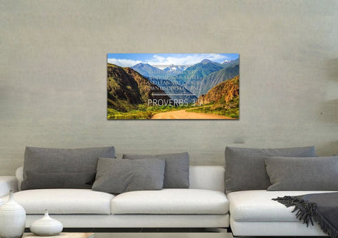 Proverbs 3:5 #3 KJV Trust in the Lord with all thine heart Bible Verse Wall Art Canvas