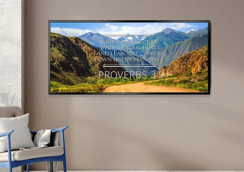 Proverbs 3:5 #3 NIV Trust in the Lord Bible Verse Wall Art Canvas