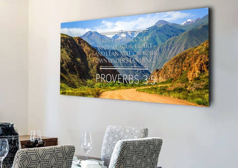 Proverbs 3:5 #3 NIV Trust in the Lord Bible Verse Wall Art Canvas