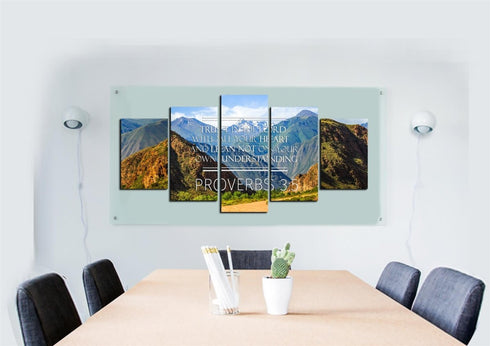 Proverbs 3:5 #3 NIV Trust in the Lord Bible Verse Wall Art Canvas