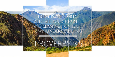 Proverbs 3:5 #3 NIV Trust in the Lord Bible Verse Wall Art Canvas