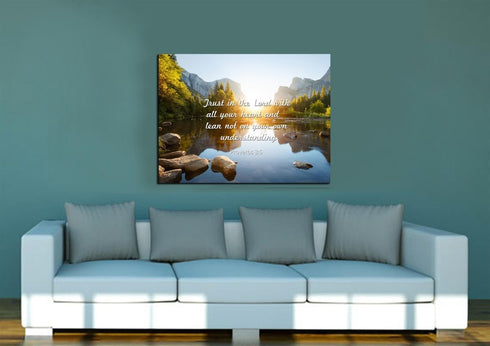 Proverbs 3:5 #5 NIV Trust in the Lord Bible Verse Wall Art Canvas