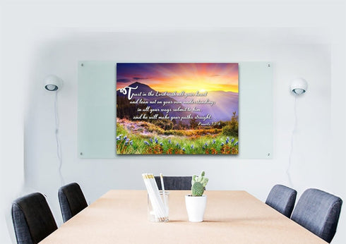 Proverbs 3:5-6 #1 NIV Trust in the Lord Christian Scripture Wall Art Canvas