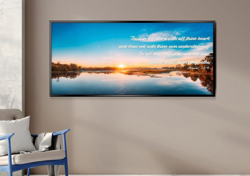 Proverbs 3:5-6 #10 KJV 'Trust in the Lord' Christian Scripture Wall Art Canvas