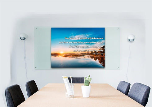 Proverbs 3:5-6 #10 KJV 'Trust in the Lord' Christian Scripture Wall Art Canvas