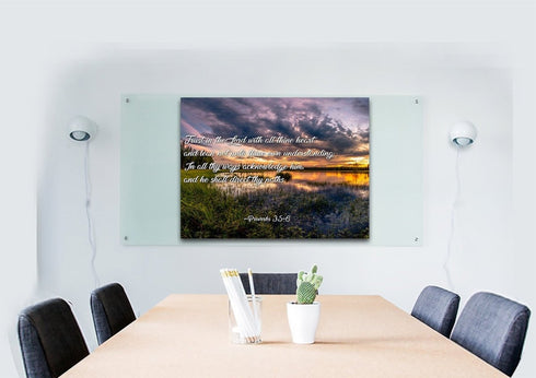 Proverbs 3:5-6 #12 KJV 'Trust in the Lord' Christian Scripture Wall Art Canvas