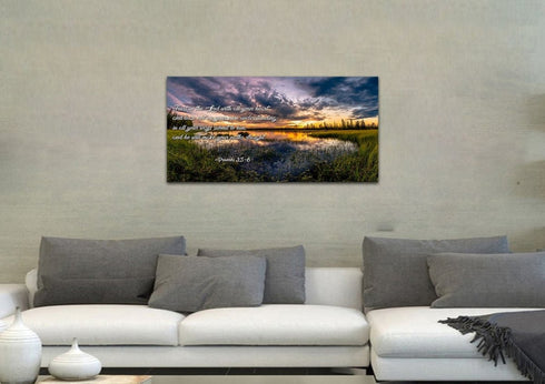 Proverbs 3:5-6 #12 KJV 'Trust in the Lord' Christian Scripture Wall Art Canvas