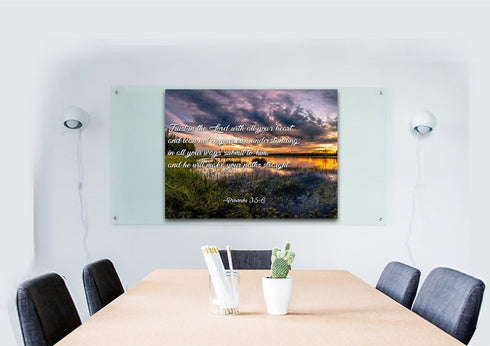 Proverbs 3:5-6 #12 NIV Trust in the Lord Bible Verse Canvas Wall Art