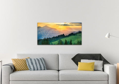 Proverbs 3:5-6 #13 KJV 'Trust in the Lord' Christian Scripture Wall Art Canvas