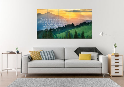 Proverbs 3:5-6 #13 KJV 'Trust in the Lord' Christian Scripture Wall Art Canvas