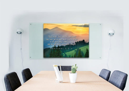Proverbs 3:5-6 #13 NIV Trust in the Lord Bible Verse Canvas Wall Art