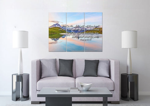 Proverbs 3:5-6 #14 KJV 'Trust in the Lord' Christian Scripture Wall Art Canvas