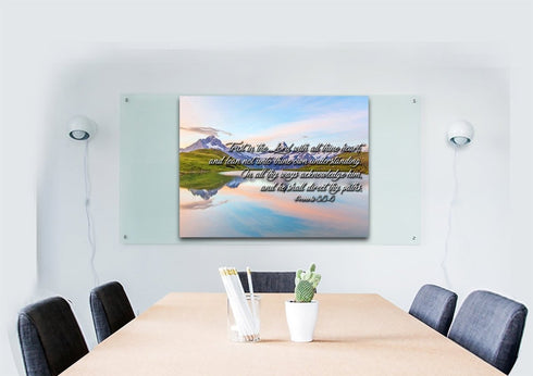 Proverbs 3:5-6 #14 KJV 'Trust in the Lord' Christian Scripture Wall Art Canvas