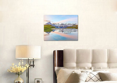 Proverbs 3:5-6 #14 KJV 'Trust in the Lord' Christian Scripture Wall Art Canvas