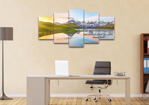 Proverbs 3:5-6 #14 KJV 'Trust in the Lord' Christian Scripture Wall Art Canvas