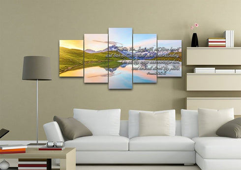 Proverbs 3:5-6 #14 KJV 'Trust in the Lord' Christian Scripture Wall Art Canvas