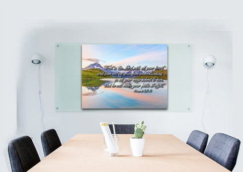 Proverbs 3:5-6 #14 NIV Trust in the Lord Bible Verse Canvas Wall Art