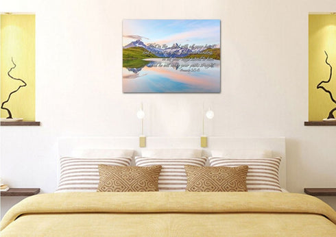 Proverbs 3:5-6 #14 NIV Trust in the Lord Bible Verse Canvas Wall Art