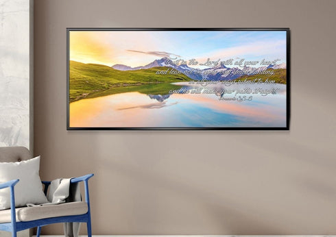 Proverbs 3:5-6 #14 NIV Trust in the Lord Bible Verse Canvas Wall Art