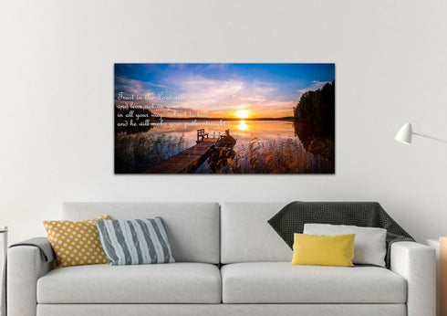 Proverbs 3:5-6 #15 NIV Trust in the Lord Bible Verse Canvas Wall Art