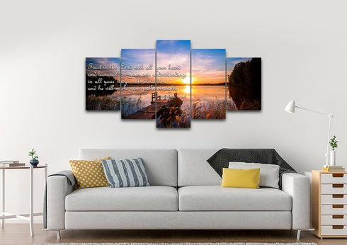 Proverbs 3:5-6 #15 NIV Trust in the Lord Bible Verse Canvas Wall Art