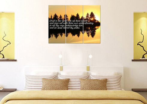 Proverbs 3:5-6 #16 KJV 'Trust in the Lord' Christian Scripture Wall Art Canvas