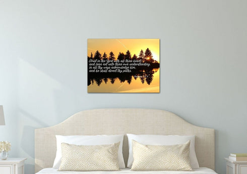 Proverbs 3:5-6 #16 KJV 'Trust in the Lord' Christian Scripture Wall Art Canvas