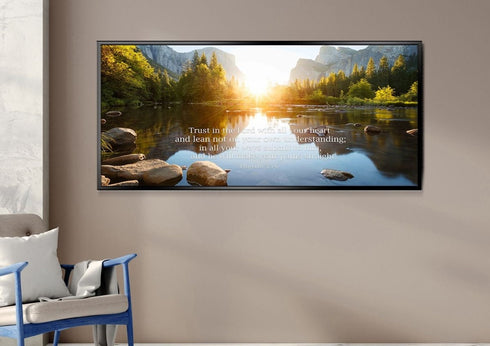 Proverbs 3:5-6 #17 'Trust in the Lord with all your Heart' Bible Verse Canvas Wall Art